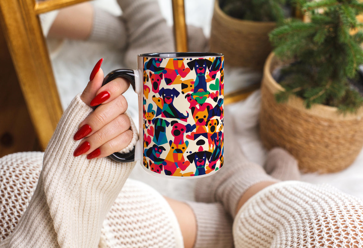Abstract Dogs Pattern - Pet Lovers Mug