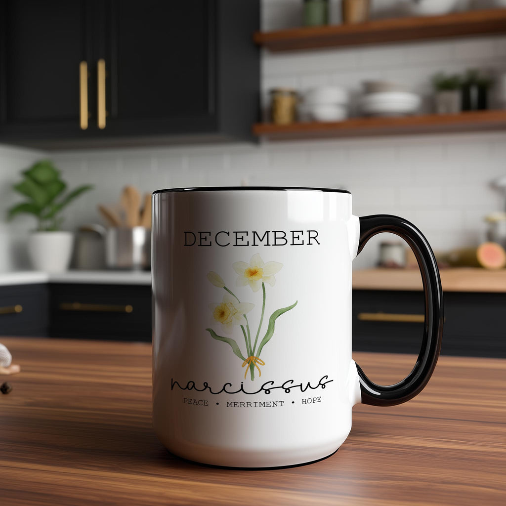 December - Narcissus - Birth Month Flower Mug