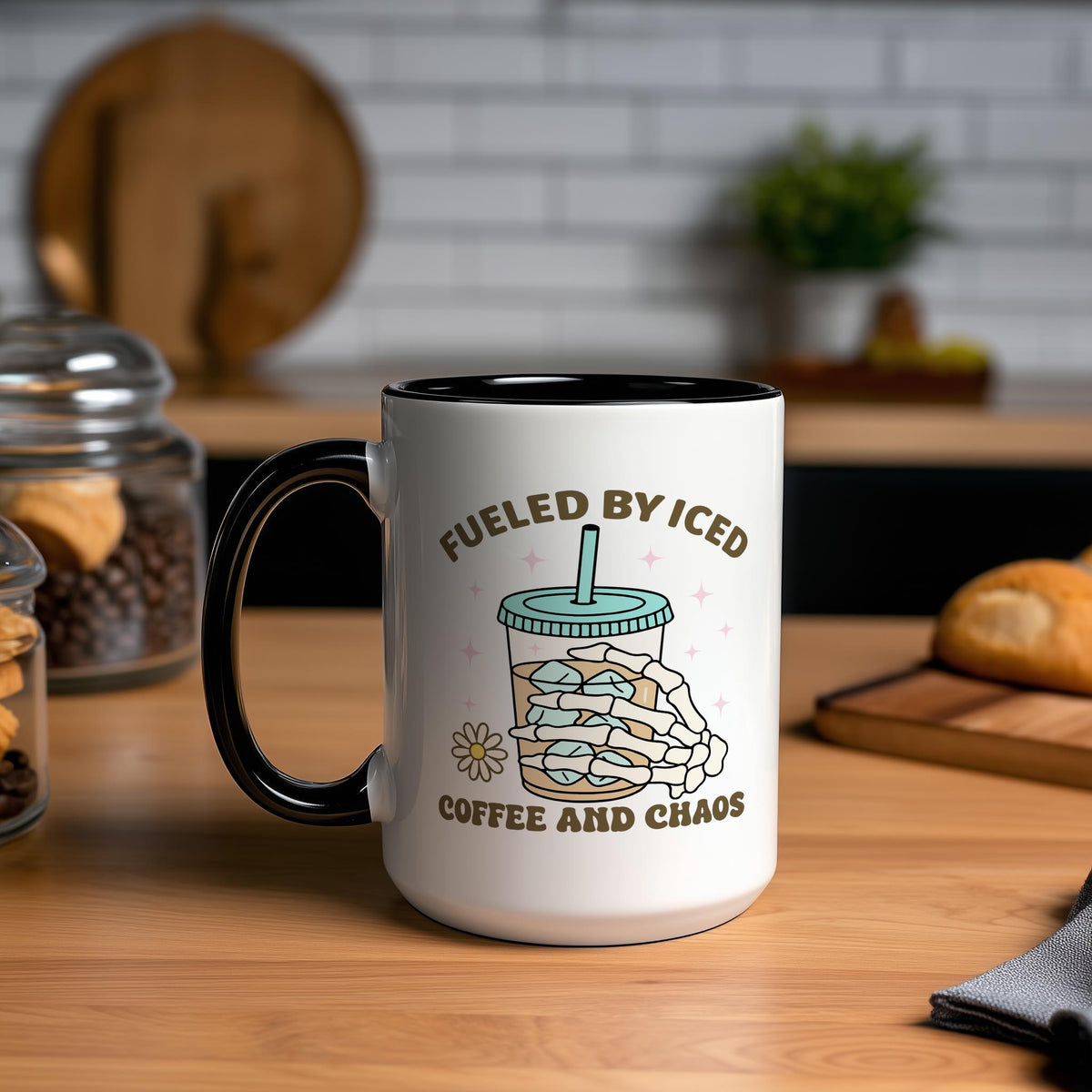 Fueled by Iced Coffee And Chaos - Coffee Lovers Mug