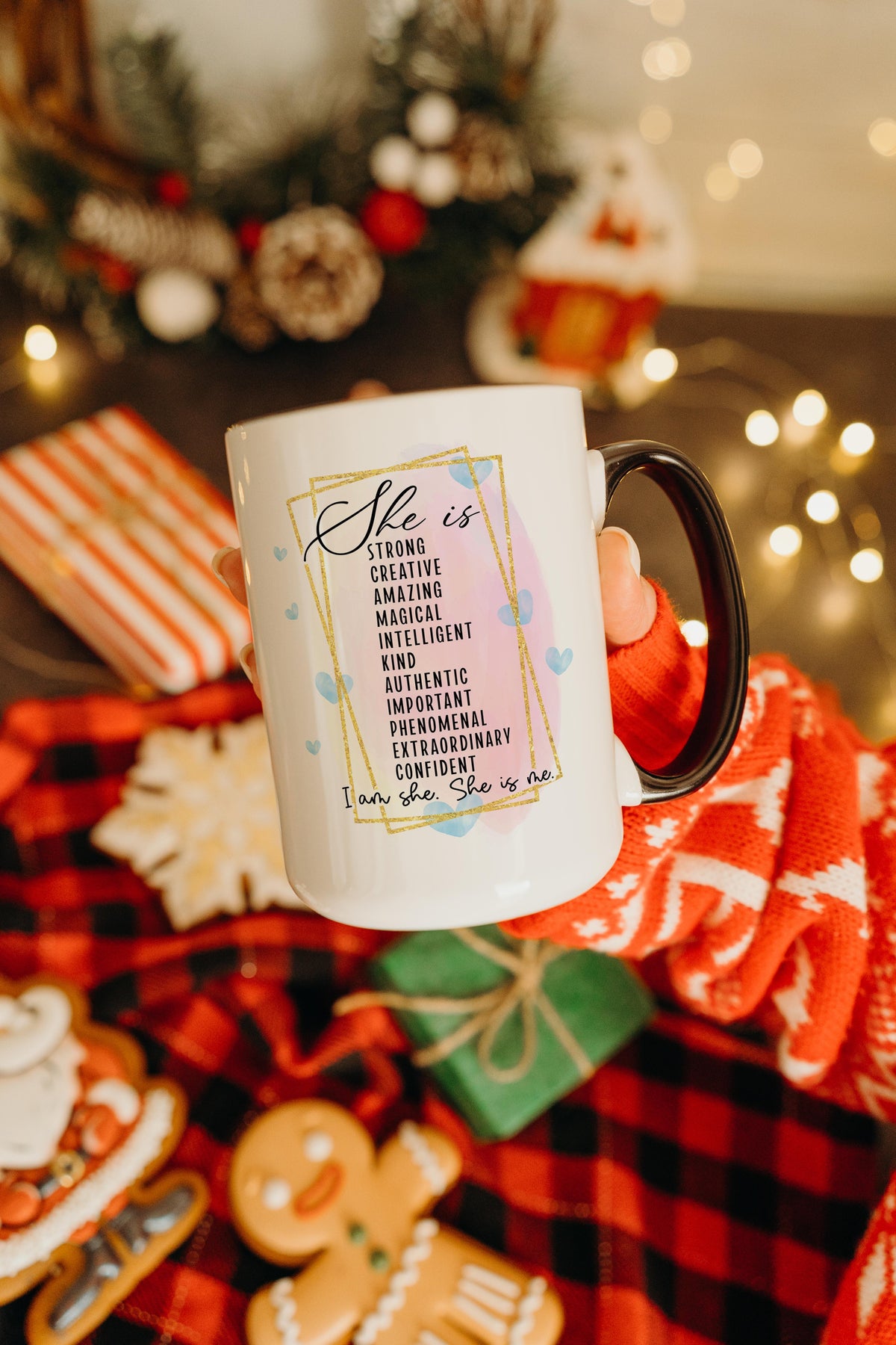 I Am She. She Is Me - Affirmation and Motivaation Mug