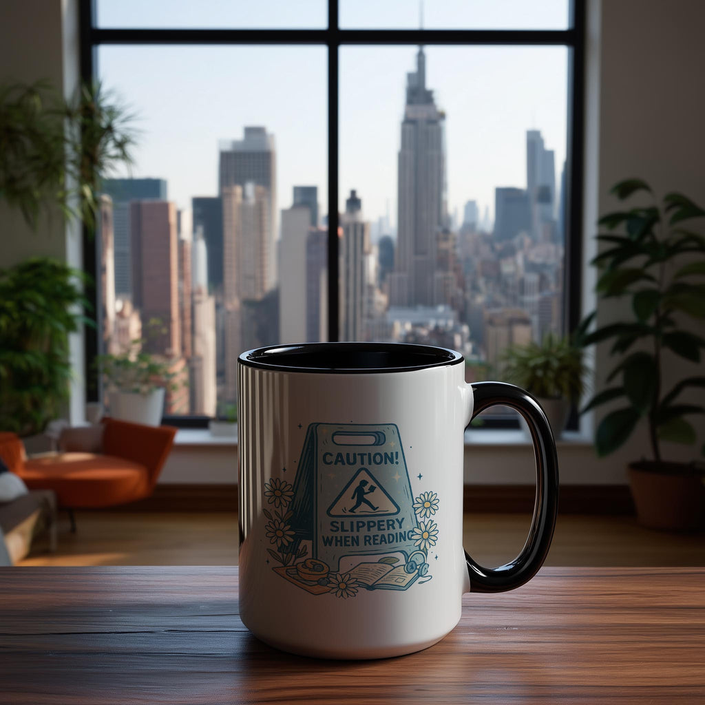 Slippery When Reading - Adult Humor Mug